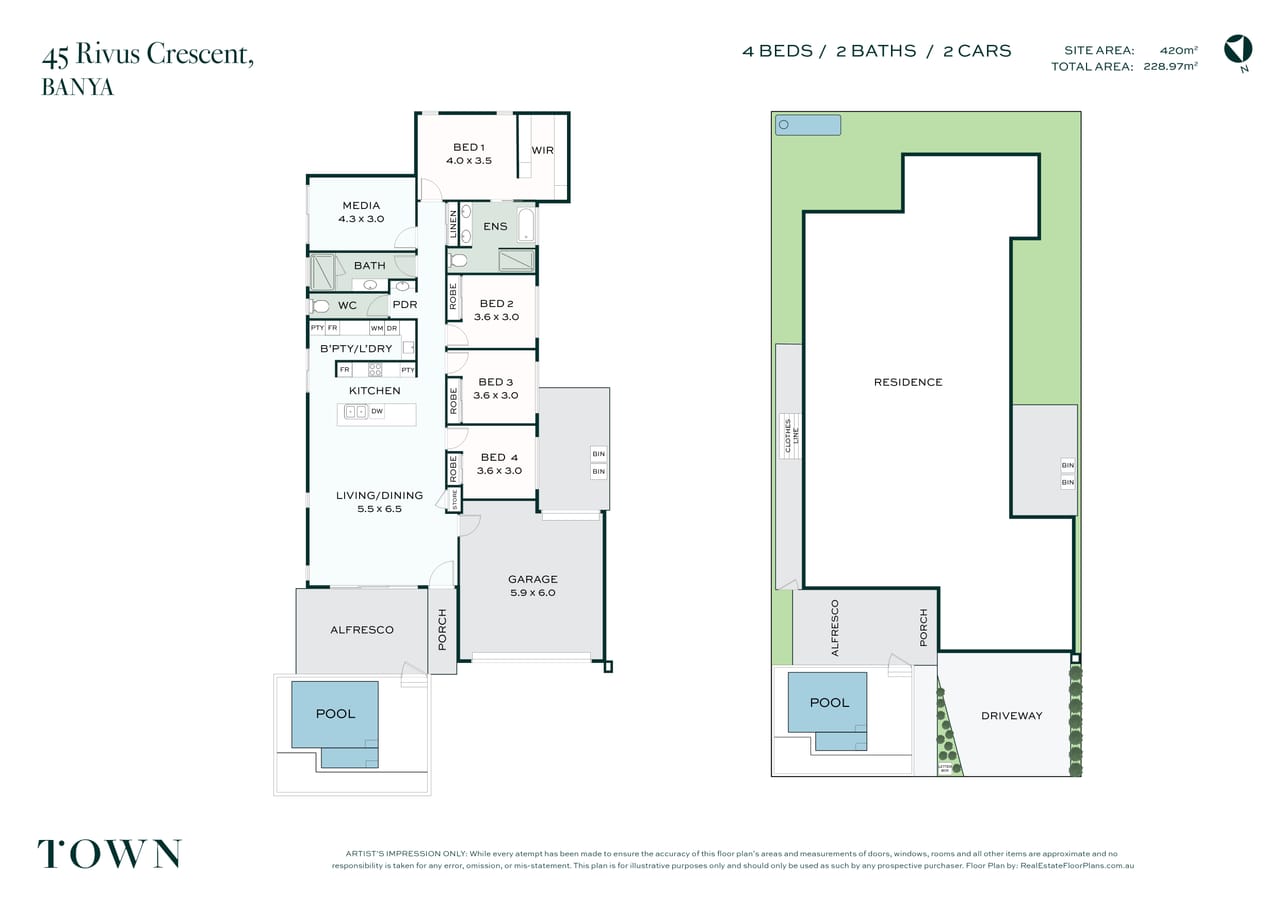 Floorplan of 45 Rivus Circuit, Banya