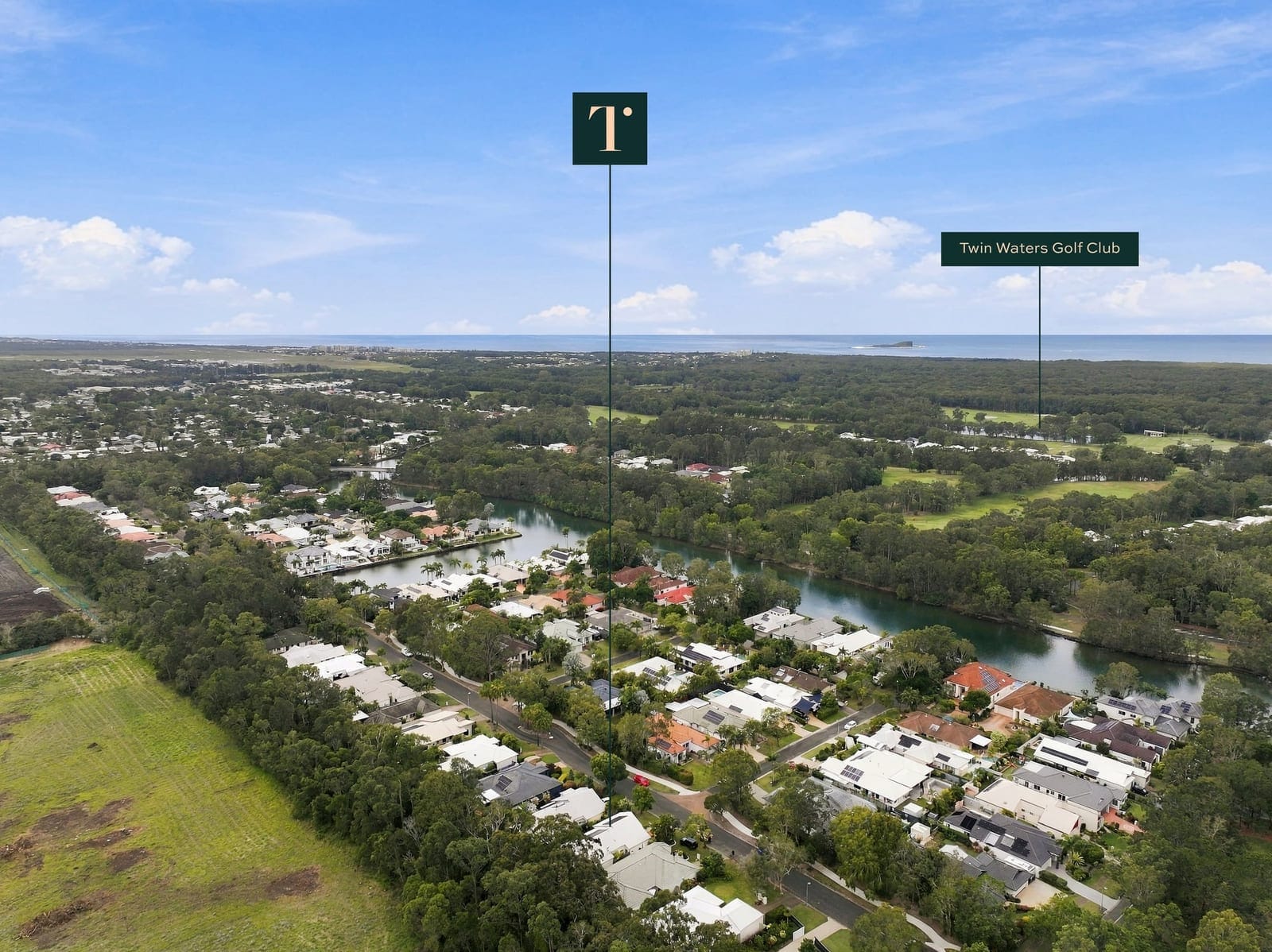 Cathedral Ceilings, Tranquil Gardens & Twin Waters Living